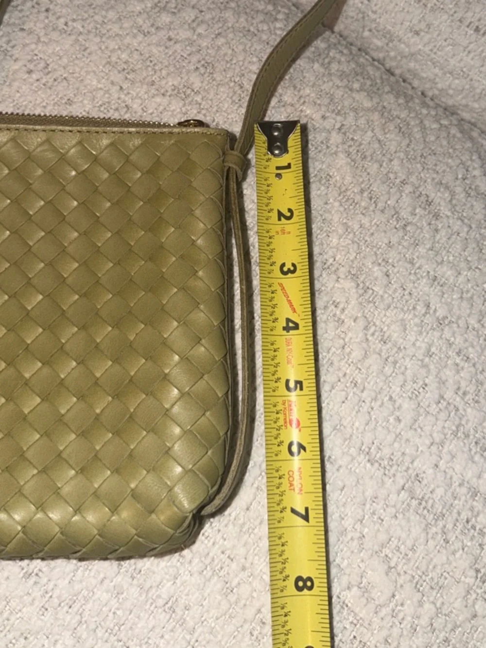 J Crew Woven Crossbody Bag in Olive Green